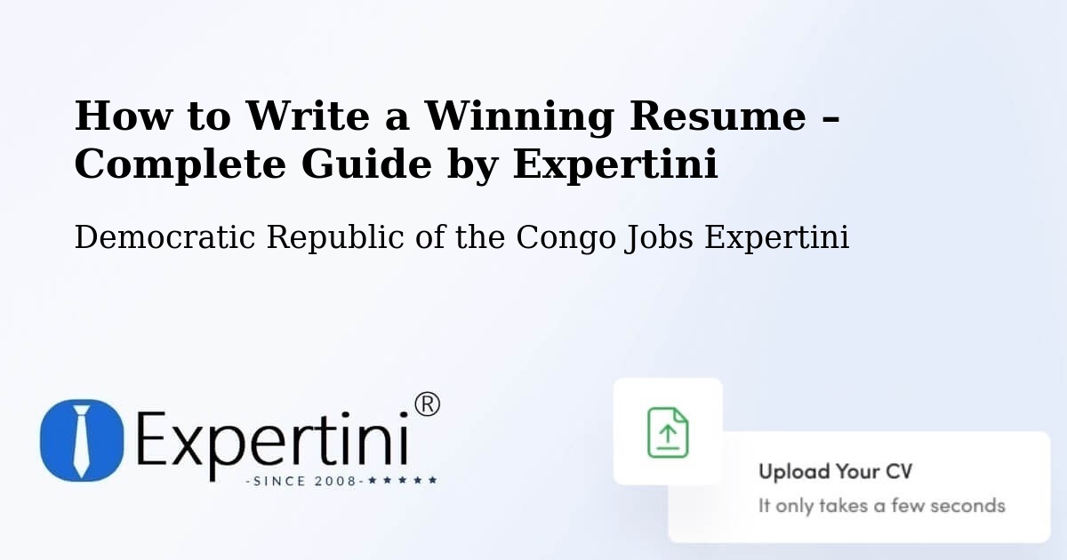 Resume Writing Guide for Job Seekers – Watsa - Watsa, Democratic Republic of the Congo Jobs Expertini